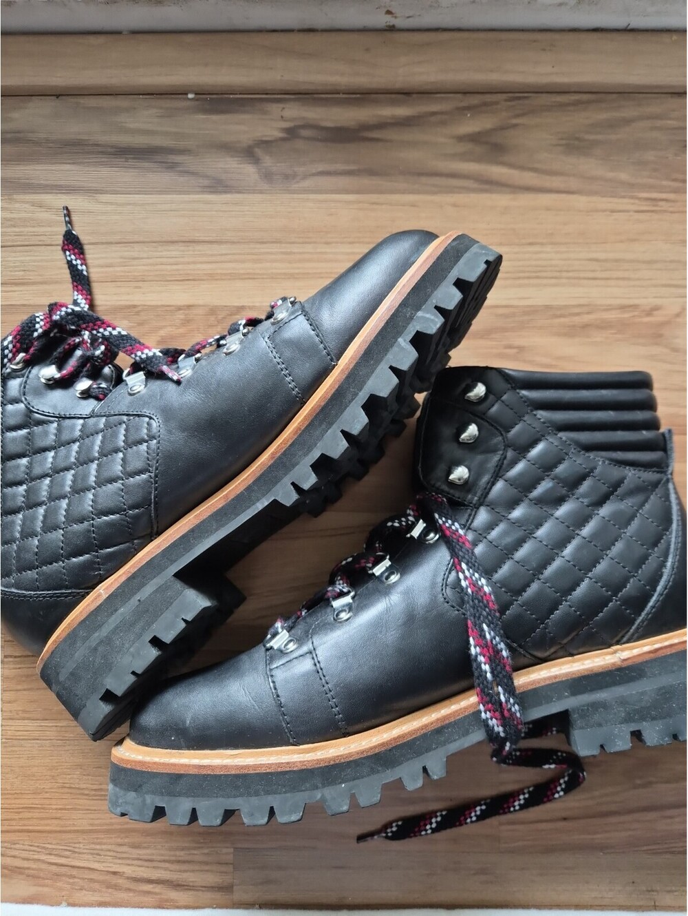 Marc Fisher Black Leather Lace Up Ankle Boots, Size 11M